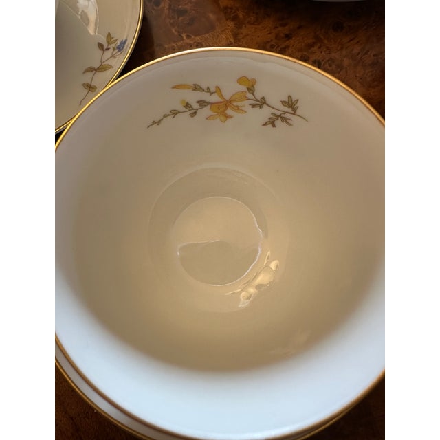 1950s Rosenthal Selb Germany Tea Cup and Saucer "Helena" Pattern - Set for 6 For Sale - Image 14 of 18