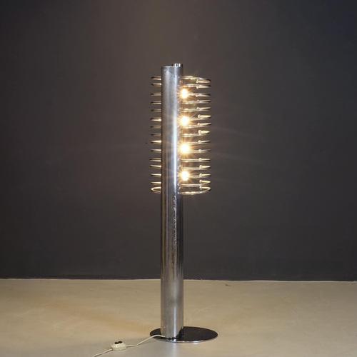 Vintage Space Age Italian Chrome Floor Lamp, 1960s For Sale - Image 4 of 9
