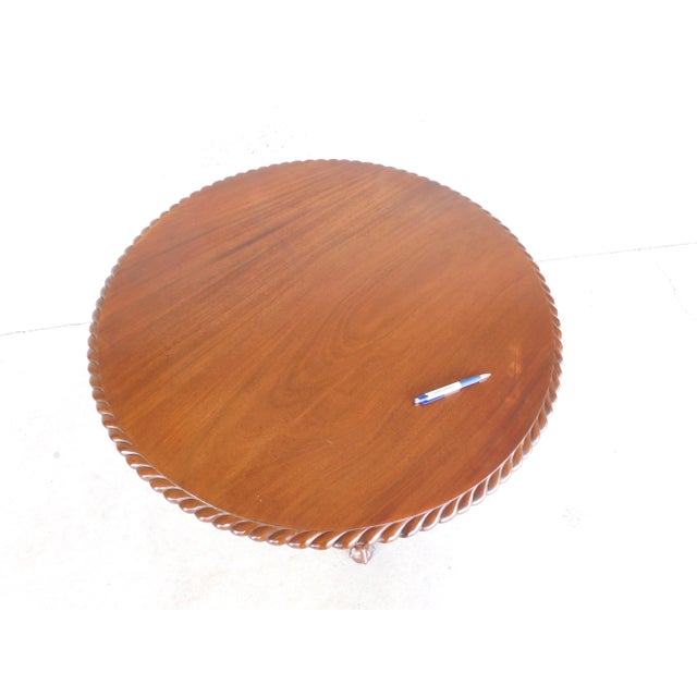 Wood Antique Centennial Period Chippendale Style Tilt Top Table For Sale - Image 7 of 11