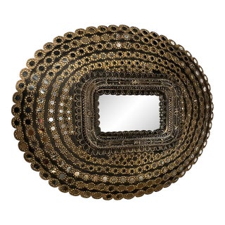 Mid 20th Century Gilt Wood Moorish Peacock Mirror For Sale