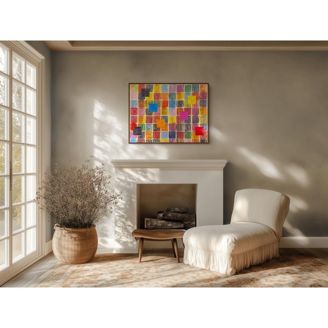 Abstract Contemporary Abstract Oil on Canvas "See Levels" by Dana Gordon For Sale - Image 3 of 4