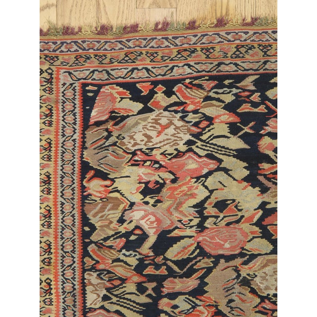 Persian Senneh Rug c.1900, Fine Wool Pile on Silk Foundation Multi-Color Allover For Sale - Image 14 of 18