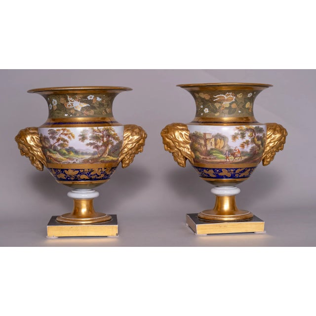 1813-1820 English Louis XV Style Porcelain Mason Vases - a Pair For Sale - Image 11 of 11