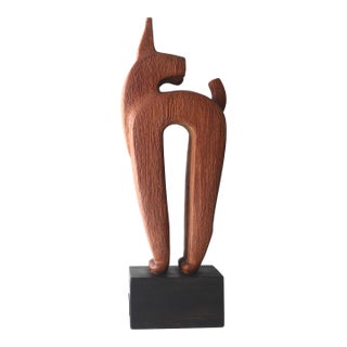 Finnish Lynx Sculpture by W. Hynninen Mid-Century For Sale