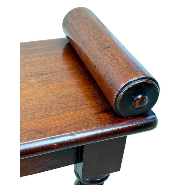 A Good Quality Late Regency Period, 19th Century, Mahogany Window Seat, Or Hall Bench, Of Relatively Small Proportions,...