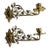 Pair of Early 20th Century Brass Wall Mounted Swing Arm Candle Sconce For Sale