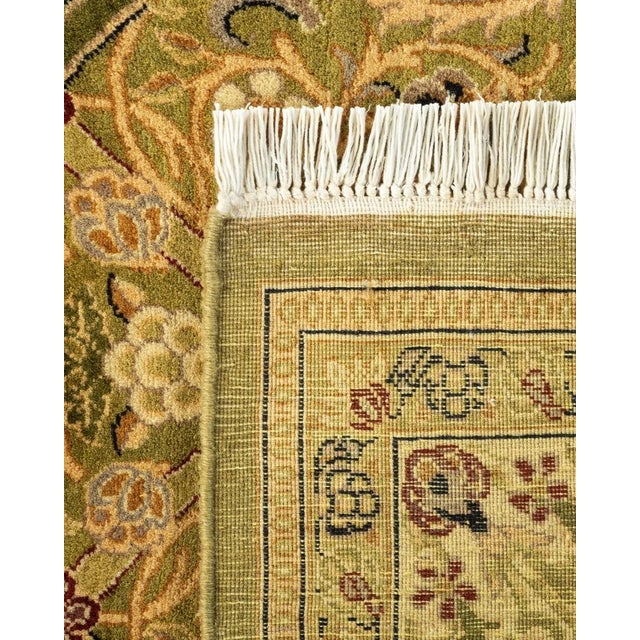 2000 - 2009 Mogul, One-of-a-Kind Hand-Knotted Area Rug in Green, 6' 1" x 9' 1" For Sale - Image 5 of 8