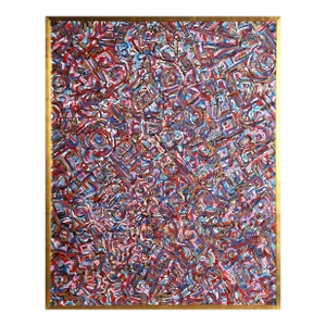 Abstracted Composition, Frank Piazzola Oil on Canvas, Signed Lower Right