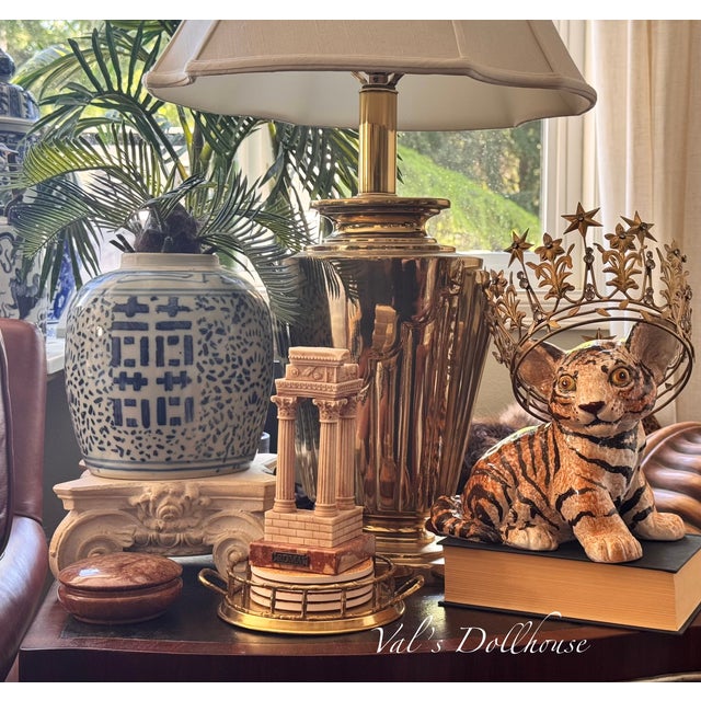 Vintage Made in Italy Terra Cotta Tiger Cub For Sale - Image 11 of 13