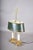 Brass Bouillotte Table Lamp with Green Tole Shade, 1950s For Sale - Image 12 of 18