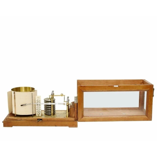 Early 20th Century Antique French Richard Jules Frères Wood Cased Barometer For Sale - Image 5 of 10
