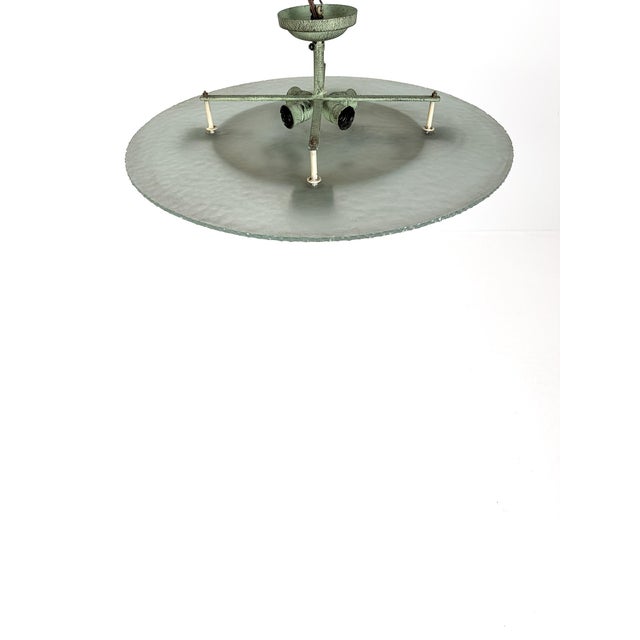 Green Model 401 1252 Ceiling Lamp from Bjerkås Armatur, 1943 For Sale - Image 8 of 11