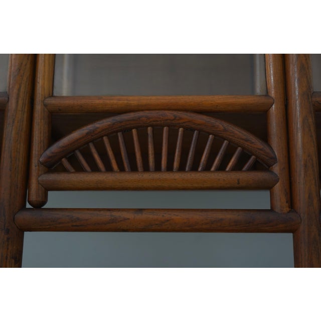 Antique Victorian Stick & Ball Oak Curio Cabinet For Sale - Image 10 of 17