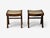 Mid-Century Modern Pierre Jeanneret, Low Cane Stools, Teak, Cane, Chandigarh, India, 1960s For Sale - Image 3 of 13