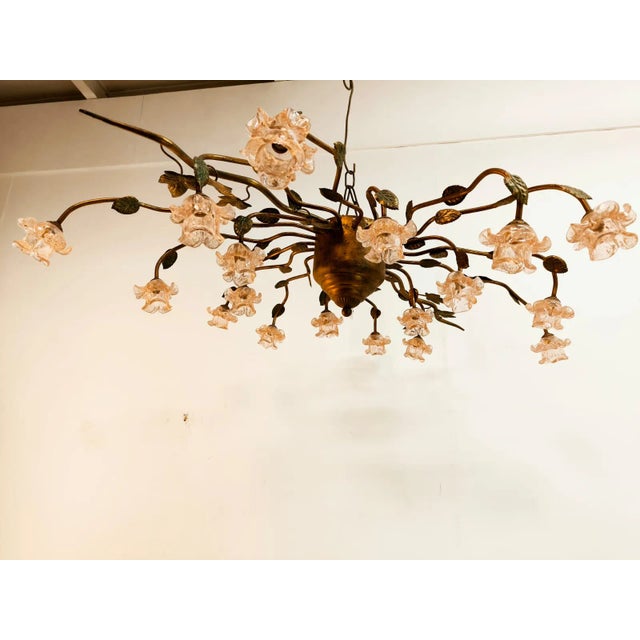 18-Light Ceiling Light in Murano Glass For Sale - Image 9 of 13
