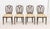Set of Twelve American Hepplewhite Style Mahogany Dining Chairs, each with reticulated ribbon form back and upholstered...