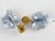 Francoise Montague Paris by Cilea Resin Clip Earrings Blue Hydrangea Flowers For Sale In Atlanta - Image 6 of 8