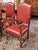 Vintage Louis XIII Style Chairs in Oak and Red Leather, Set of 8 For Sale - Image 3 of 11