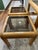 Authentic vintage Danish Modern style table set featuring solid oak construction, rounded waterfall edges, and original...