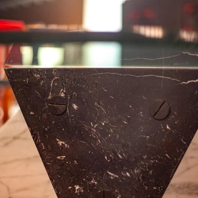 Marble and Glass Coffee Table, 1980s For Sale - Image 6 of 8