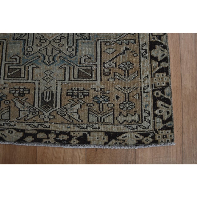 1970s Vintage Handmade Wool Cotton Beige Runner Rug For Sale - Image 11 of 11