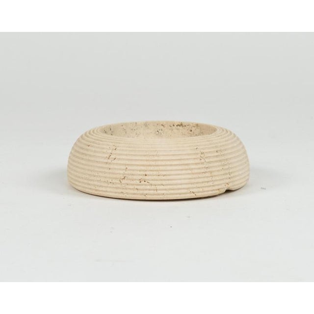 Mid-Century Modern Mid-Century Round Ashtray or Vide-Poche in Travertine attributed to Up & Up, Italy, 1970s For Sale - Image 3 of 14
