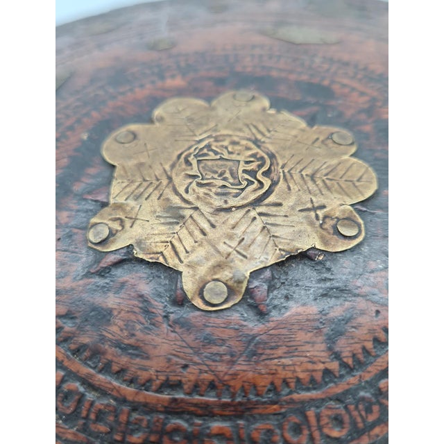 Indian Wooden Measuring Cup with Brass Inlays, 1930s For Sale - Image 11 of 14