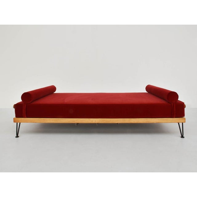 Red Daybed by Fred Ruf for Wohnbedarf, Switzerland, 1951 For Sale - Image 8 of 8