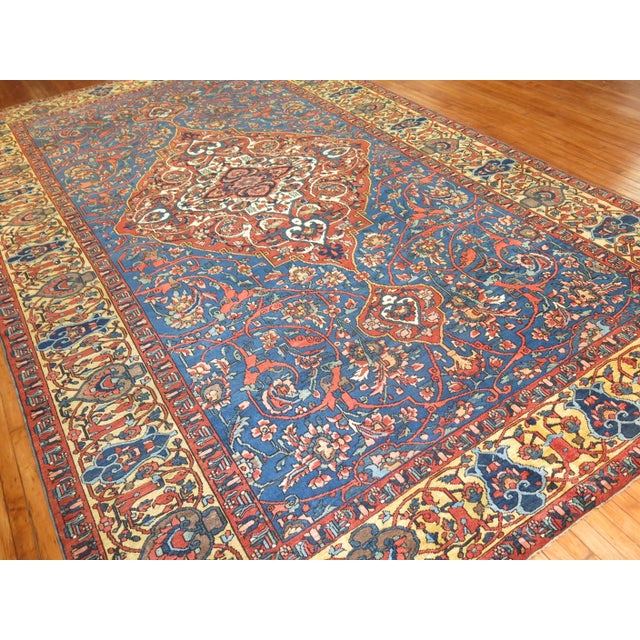 Antique Zabihi Collection Persian Bakhtiari Blue Rug - 9'10" x 16'9" For Sale - Image 12 of 12