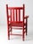 Antique Red Wicker Seat Arm Chair For Sale - Image 10 of 13