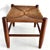 1960s Large Woven Rush Stool With Walnut Wood Frame For Sale - Image 12 of 13