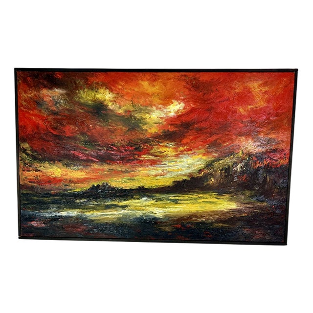 Hipolito Jimenez, Dawn, 1950s, Oil on Canvas For Sale