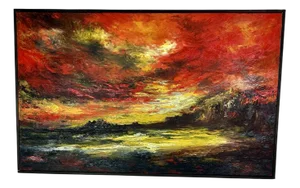 Hipolito Jimenez, Dawn, 1950s, Oil on Canvas
