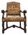 French Belle Époque Louis XIV Style Fauteuil Armchair Accent Chair (C. 1890–1910) With Hand-Stitched Needlepoint Tapestry For Sale