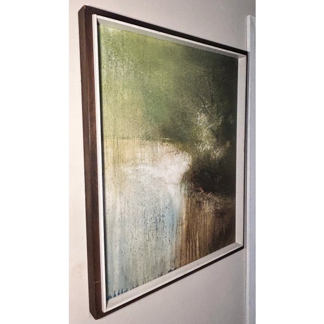 Contemporary Vintage Howard Nordlund - “By the River” Framed Oil Painting on Masonite Board (American/Michigan) (Circa 1960’s) For Sale - Image 3 of 6