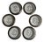1970s Italian Silverplate & Crystal Starburst Coasters — Set of 6 For Sale