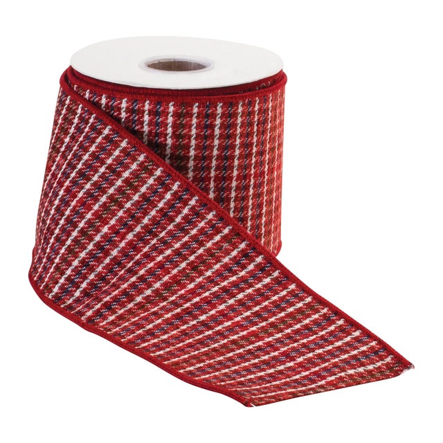 Add a touch of festive elegance to your holiday projects with this Wired Holiday Ribbon! Featuring a classic red and gold...