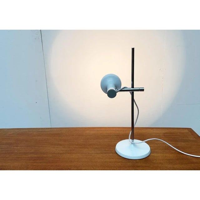 Silver Swiss Space Age Table Lamp from Swisslamps International, 1960s For Sale - Image 8 of 18
