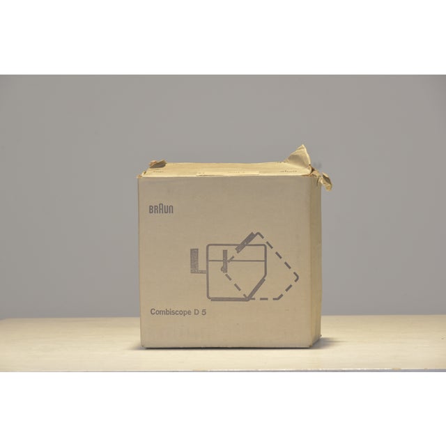 At the age of 30, dieter rams designed this d5 combiscope device for braun in kronberg. This small slide projector made of...