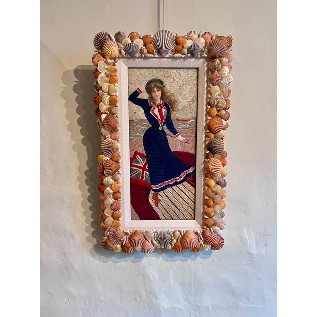 Antique Edwardian Woolie with Sailor Girl Woolwork, 1890s For Sale - Image 10 of 10