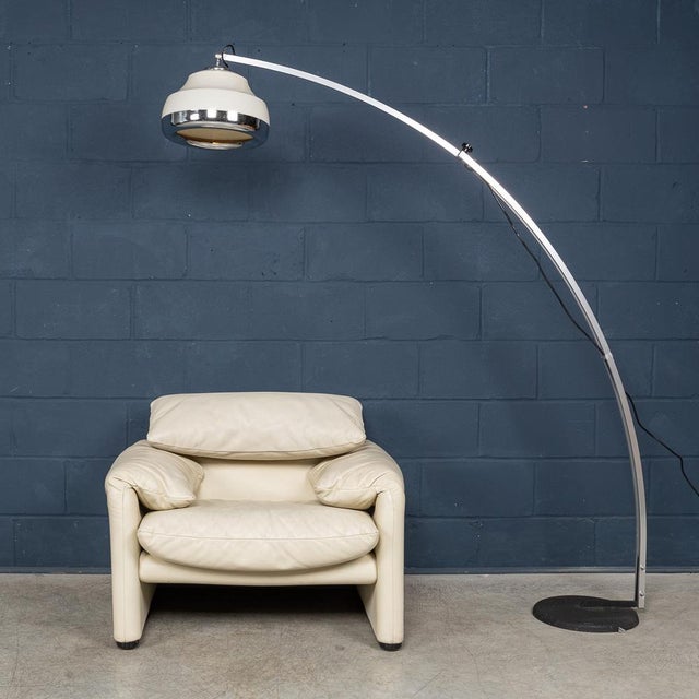 Vintage Italian Extendable Arc Floor Lamp, 1970 For Sale - Image 10 of 11