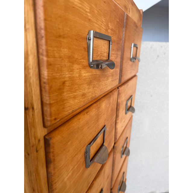 Large Bank of French Art Deco Filing Drawers, Circa 1930s For Sale - Image 10 of 11