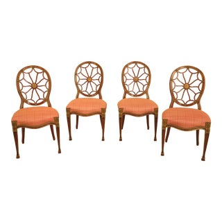 John Widdicomb Federal Web Back Dining Chairs - Set of 4 For Sale