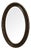 Large Edwardian Wood Finish Oval Mirror, 1900 For Sale