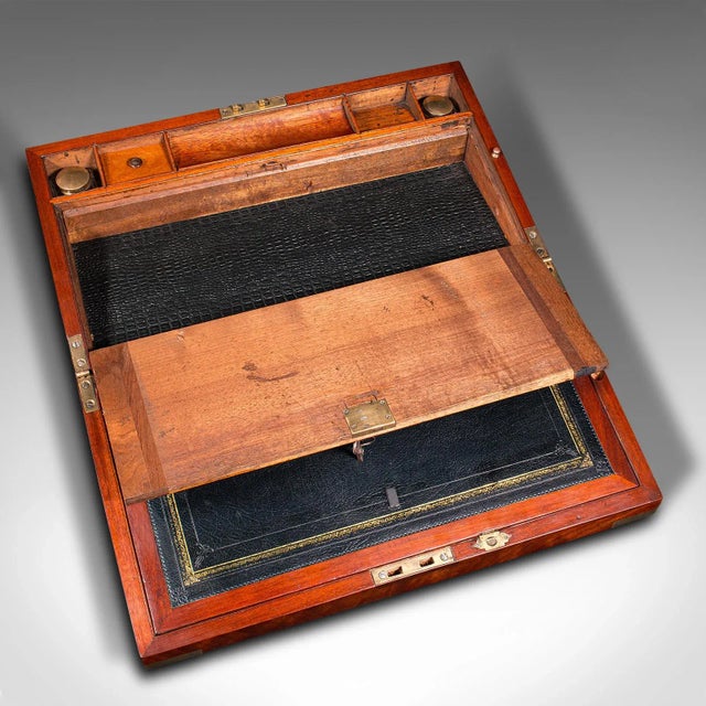 Early 19th Century 1820's Antique Officer's Campaign Correspondence Box For Sale - Image 5 of 12
