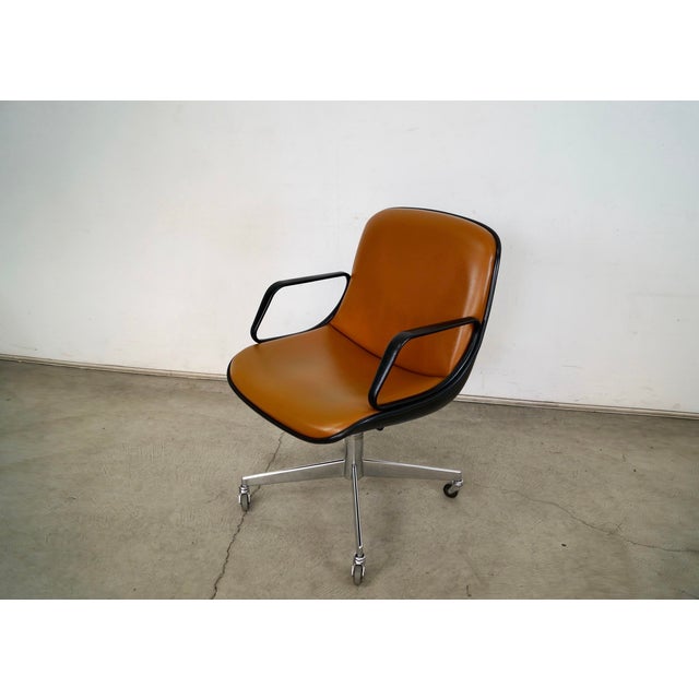 Charles Pollock 1970’s Mid-Century Modern Knoll Style Office Desk Chair For Sale - Image 4 of 12