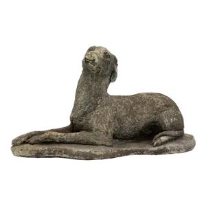 Early 20th Century English Stone Whippet Dog