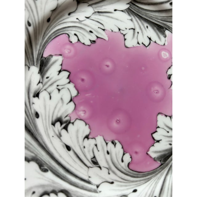 Set of Eight Pink Splash Luster Salad/Dessert Plates For Sale - Image 11 of 12