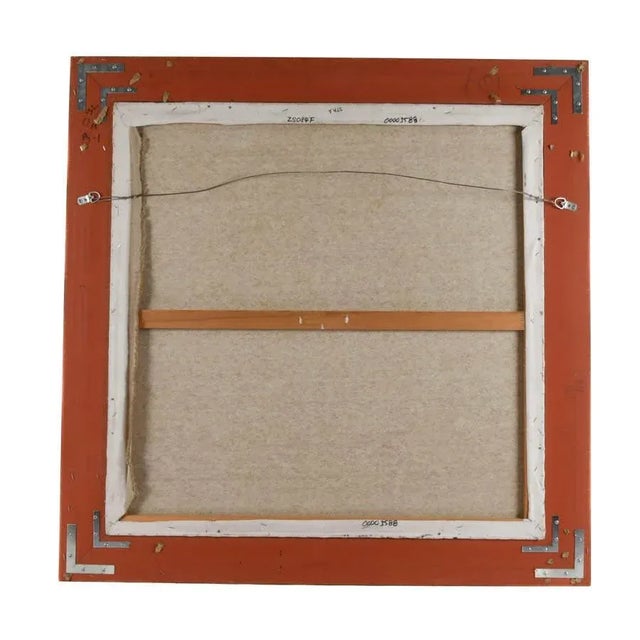 Late 20th Century Late 20th Century Framed Signed Zhao Song Floating Lilypads Oil on Canvas For Sale - Image 5 of 8