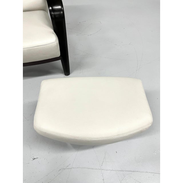 Adam Tihany "Gertrude" Chair & Footstool by I4 Mariani for Pace Collection For Sale In New York - Image 6 of 10